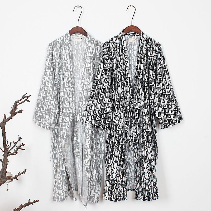 thefancypumpkin Men's Yukata Robes Kimono Robe Pajamas-Size M - Image 2